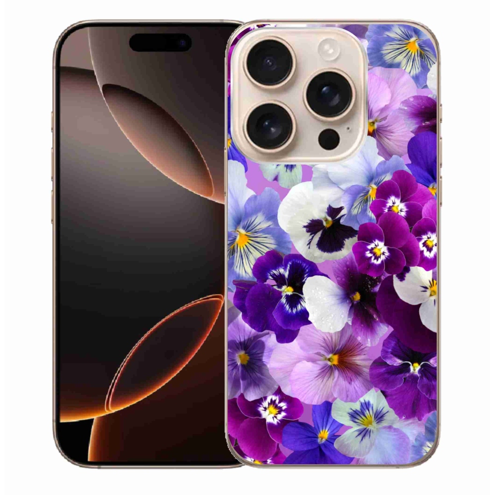 Gelový kryt mmCase na iPhone 16 Pro Max - květiny 9