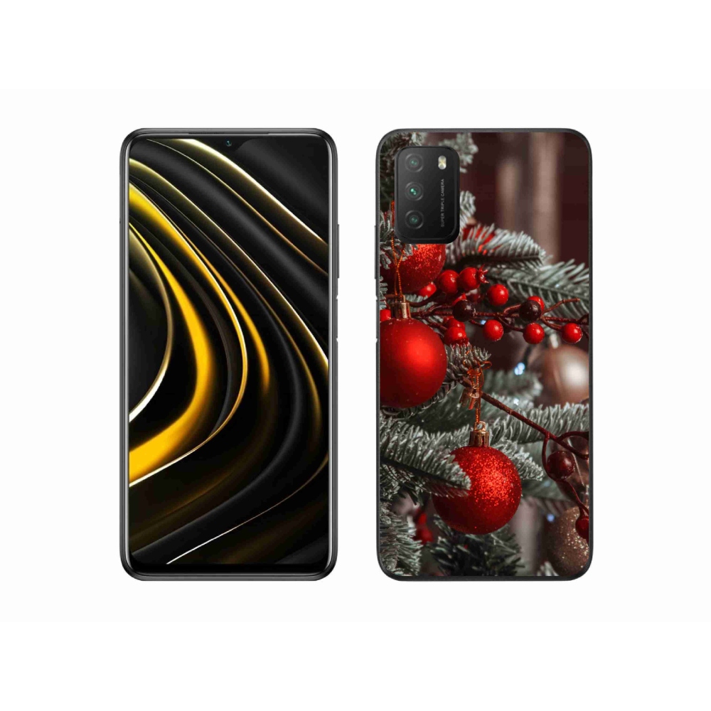 Gelový kryt mmCase na Xiaomi Poco M3 - vánoční ozdoby 2