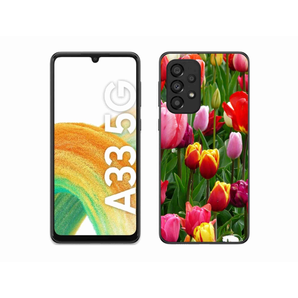 Gelový kryt mmCase na Samsung Galaxy A33 5G - tulipány