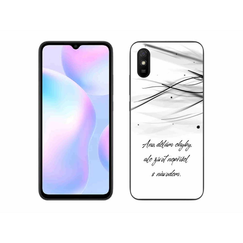 Gelový kryt mmCase na Xiaomi Redmi 9AT - citát bílé pozadí