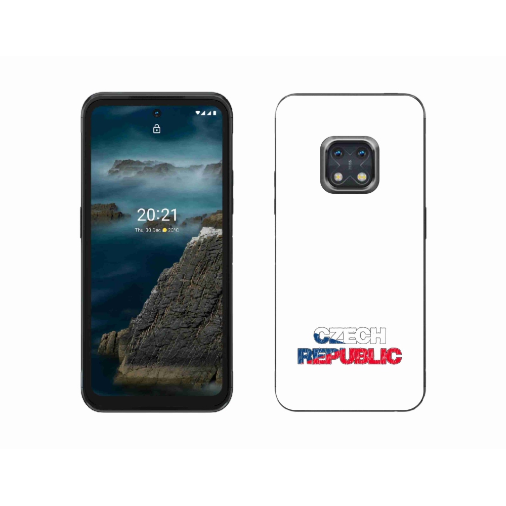 Gelový kryt mmCase na Nokia XR20 - Czech Republic bílé pozadí