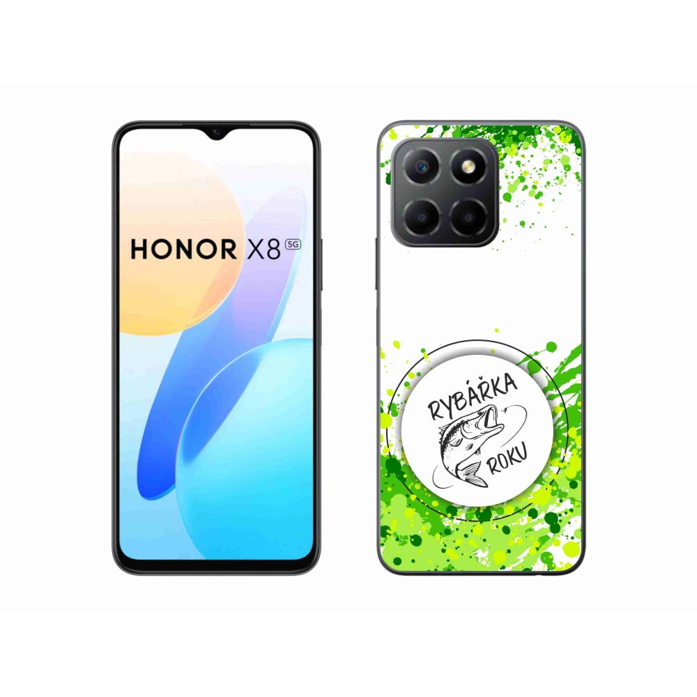 Gelový kryt mmCase na Honor X8 5G/Honor 70 Lite 5G - rybářka roku bílé pozadí
