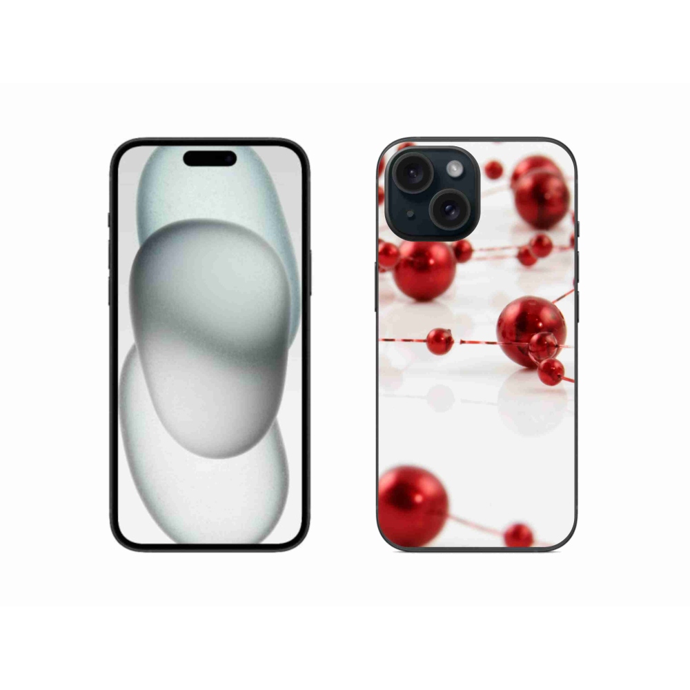 Gelový kryt mmCase na iPhone 15 - vánoční řetěz