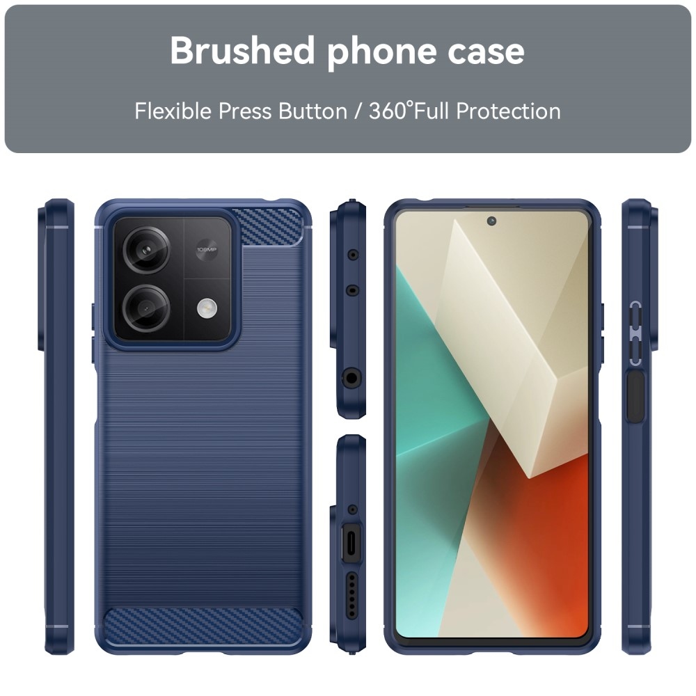 Carbon odolný gelový obal na Xiaomi Redmi Note 13 5G - modrý