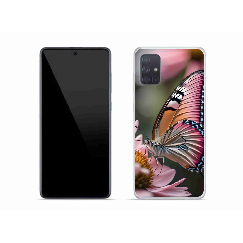 Gelový kryt mmCase na Samsung Galaxy A51 - barevný motýl