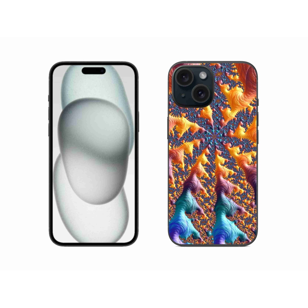 Gelový kryt mmCase na iPhone 15 - abstraktní motiv 23