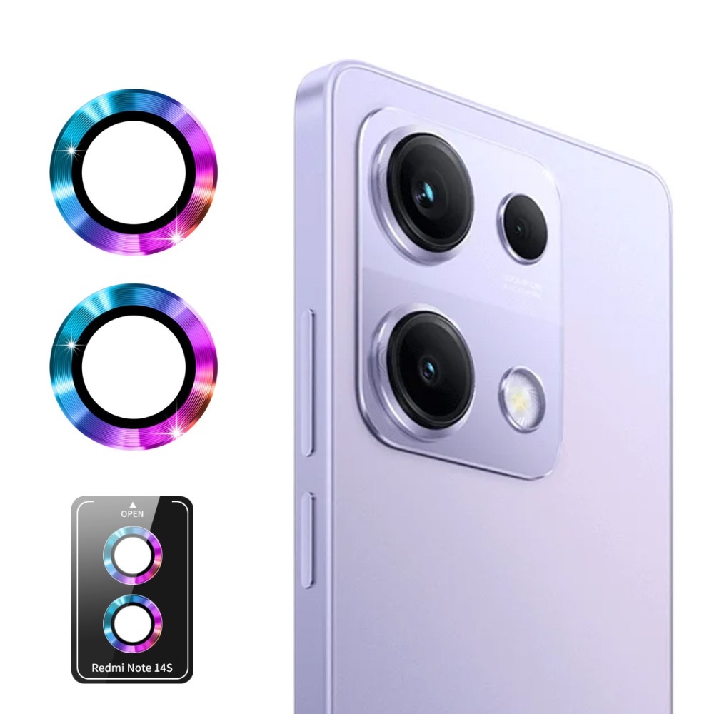 ENK Metal sklo čočky fotoaparátu na Xiaomi Redmi Note 14S (samostatná skla) - barevné