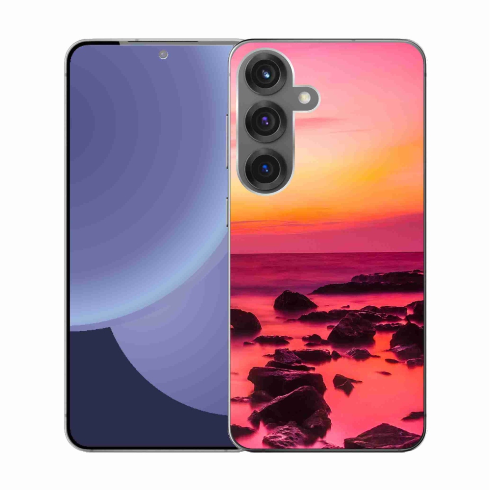 Gelový kryt mmCase na Samsung Galaxy S25 - moře a záře