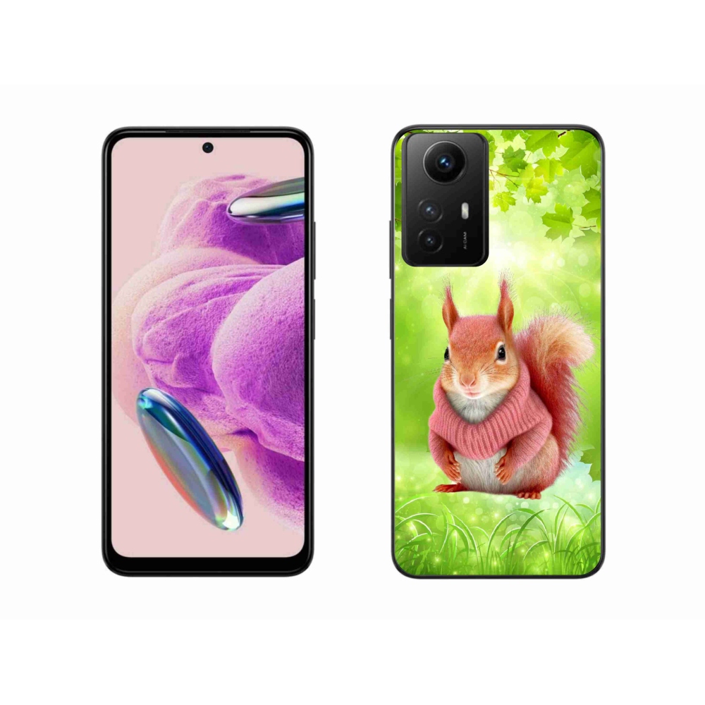 Gelový kryt mmCase na Xiaomi Redmi Note 12S - veverka ve svetru