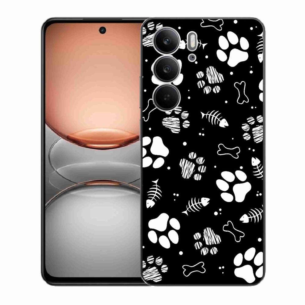 Gelový kryt mmCase na Realme C75 - psí tlapky