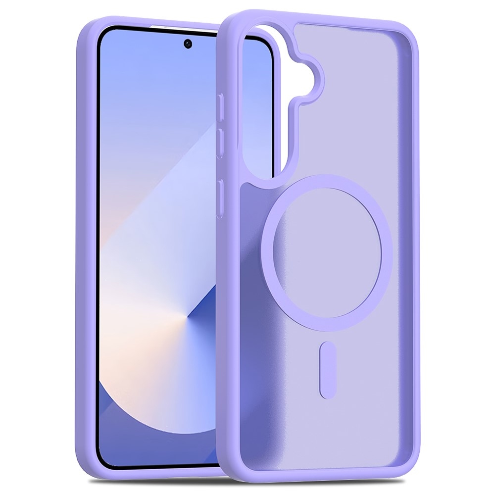 Skin gelový obal s pevnými zády a podporou MagSafe na Samsung Galaxy S25+ - fialový