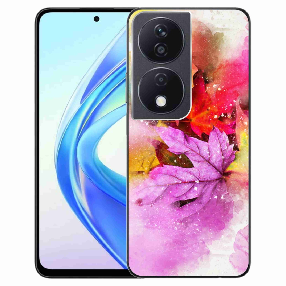 Gelový kryt mmCase na Honor X7b/Honor 90 Smart - barevné listy