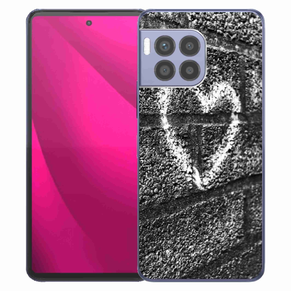 Gelový kryt mmCase na T-Mobile T Phone 2 Pro - srdce na zdi