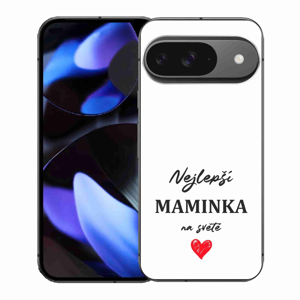 Gelový kryt mmCase na Google Pixel 9/9 Pro - nejlepší maminka 1 bílé pozadí