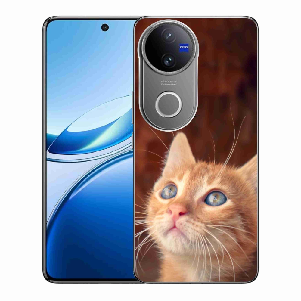 Gelový kryt mmCase na Vivo V50 5G - motýl a kotě