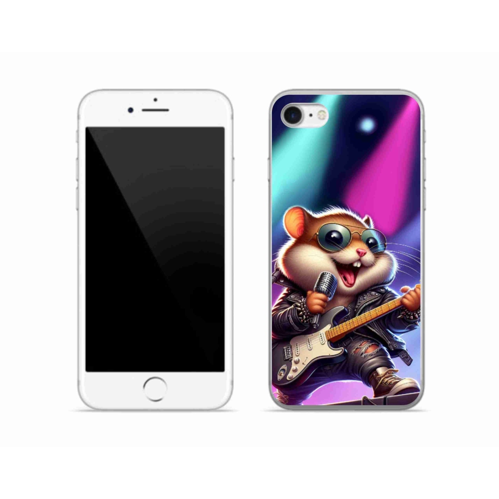 Gelový kryt mmCase na iPhone SE (2022) - křeček rocker