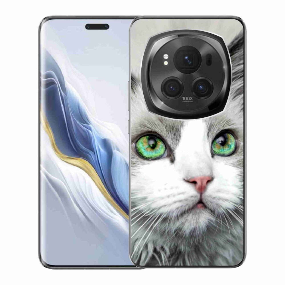 Gelový kryt mmCase na Honor Magic 6 Pro 5G - kočičí pohled