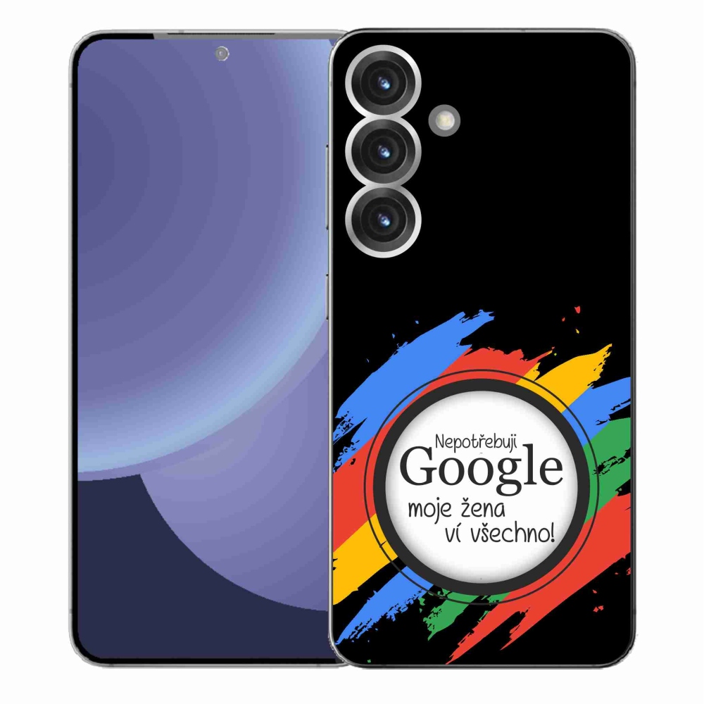 Gelový kryt mmCase na Samsung Galaxy S25+ - žena ví všechno černé pozadí