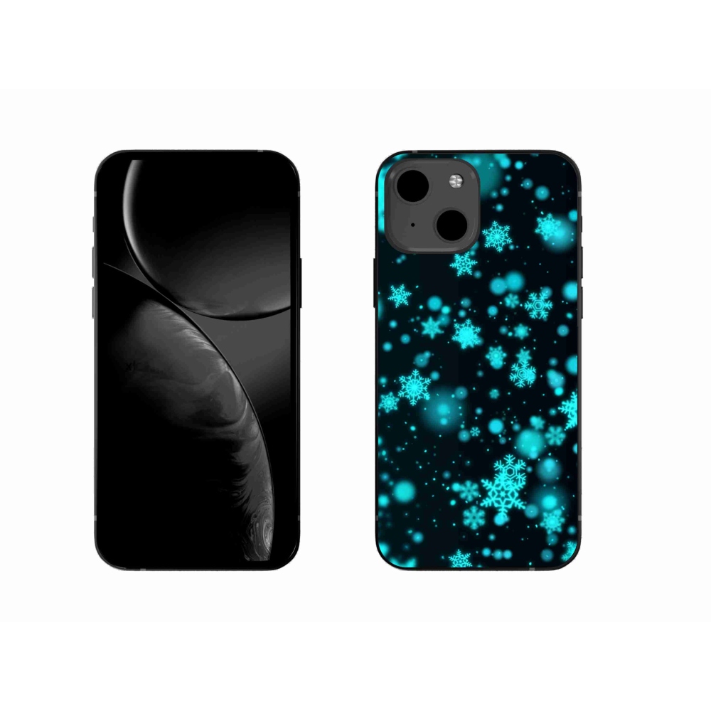 Gelový kryt mmCase na iPhone 13 6.1 - sněhové vločky 1