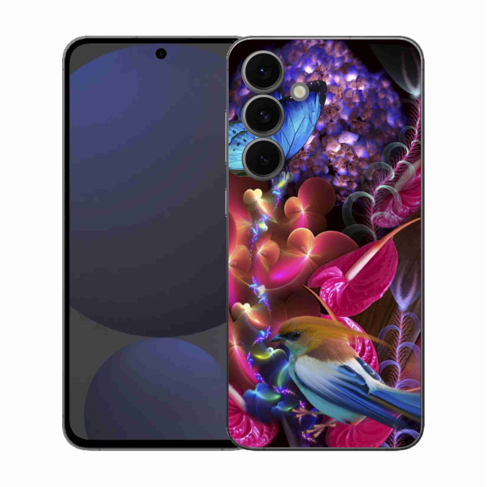 Gelový kryt mmCase na Samsung Galaxy S25 FE - barevné květiny