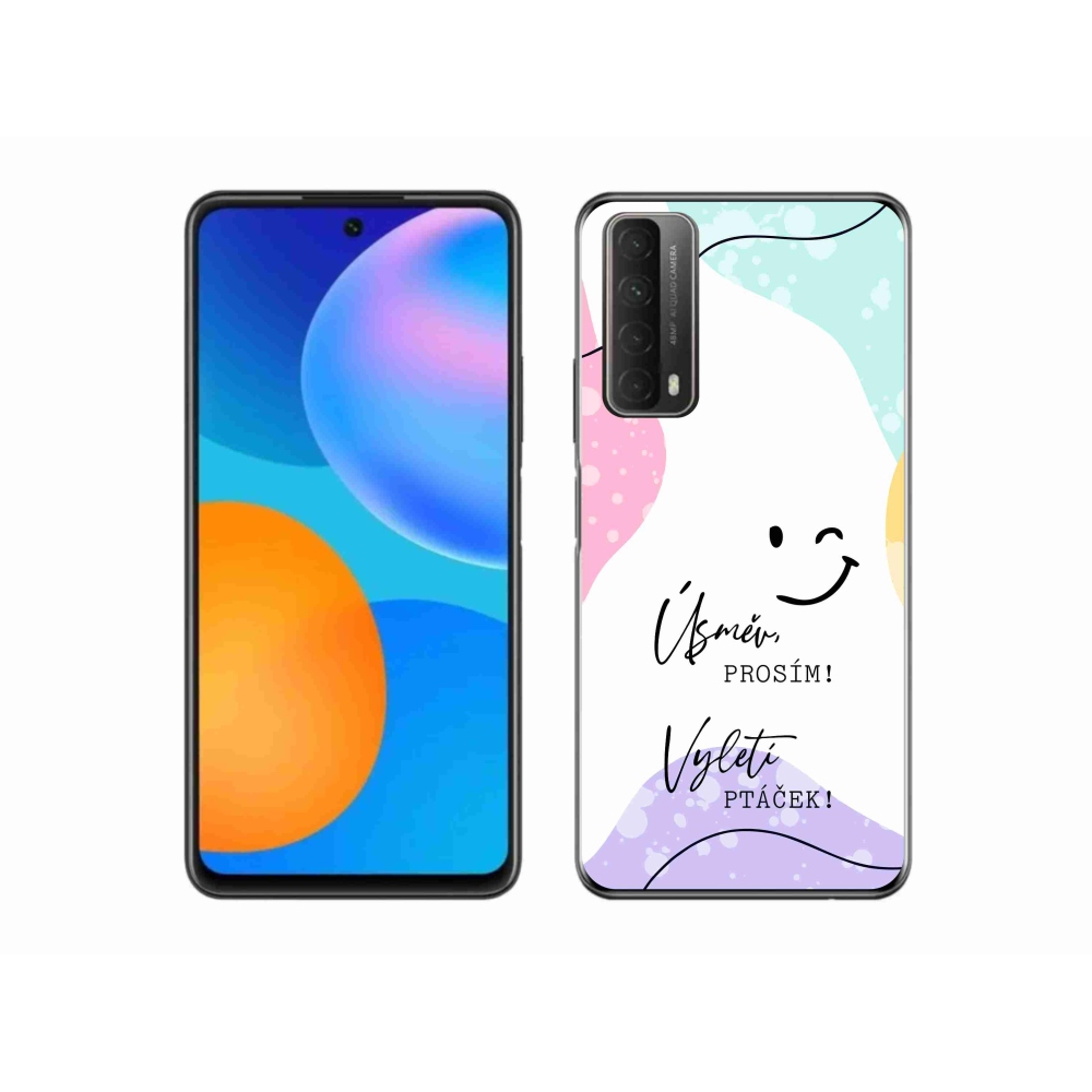 Gelový kryt mmCase na Huawei P Smart (2021) - vtipný text 4 bílé pozadí