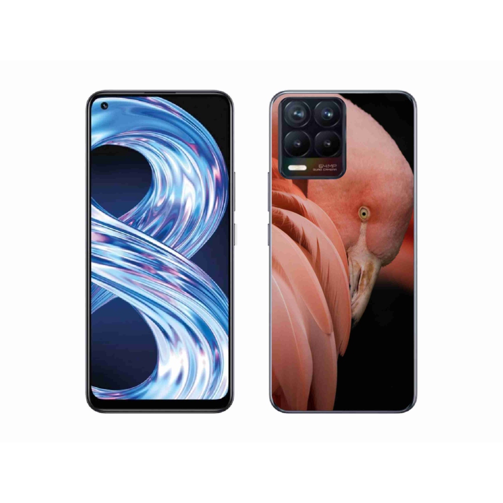 Gelový kryt mmCase na Realme 8 Pro - plameňák 3