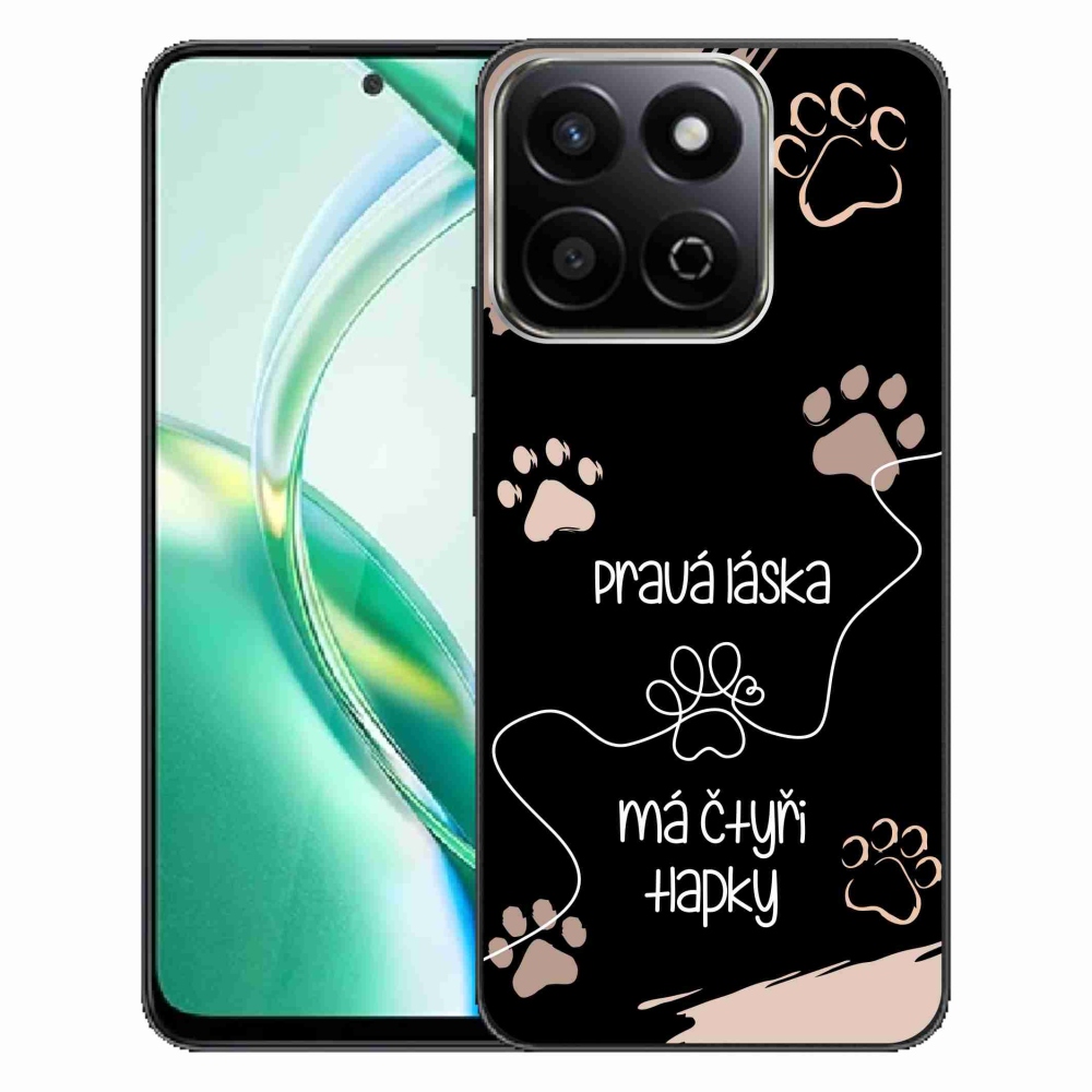 Gelový kryt mmCase na Honor 200 Smart 5G - psí motiv 1 černé pozadí