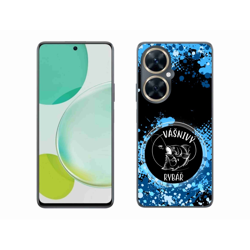 Gelový kryt mmCase na Huawei Nova 11i - vášnivý rybář černé pozadí