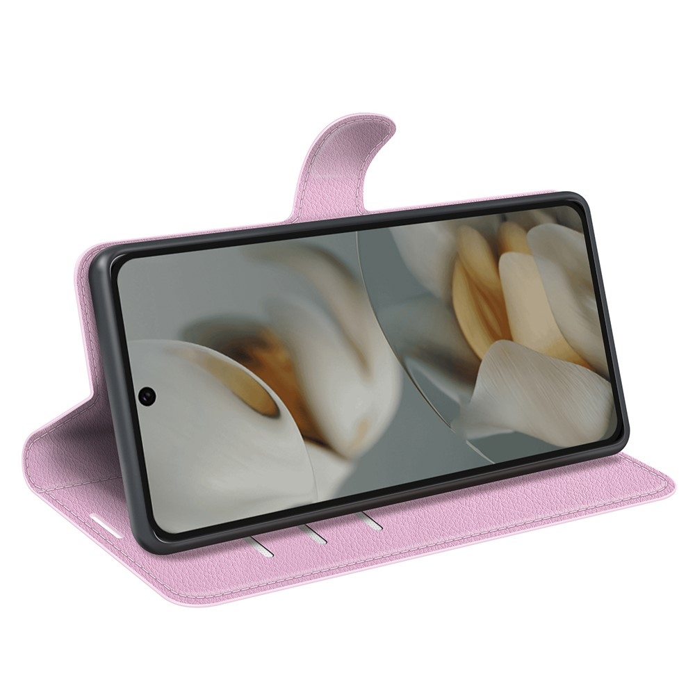 Litchi knížkové pouzdro na Google Pixel 10 Pro XL - růžové