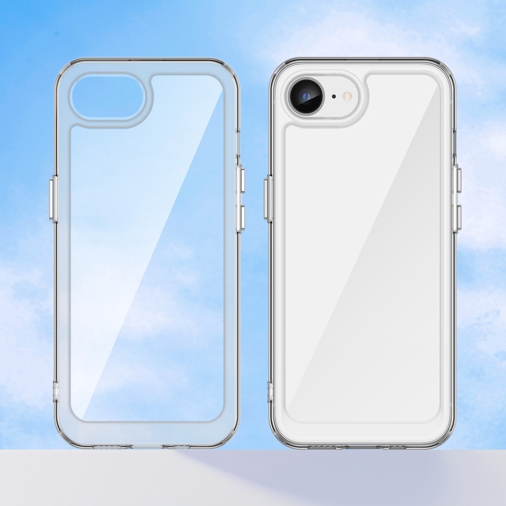 Gelový obal s pevnými zády na iPhone 16e - průhledný