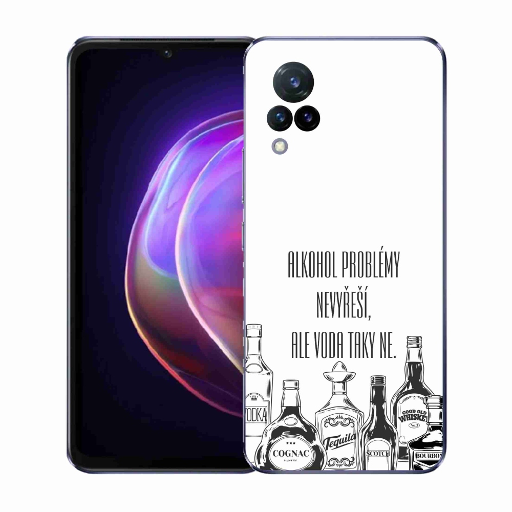 Gelový kryt mmCase na Vivo V21 4G/5G - vtipný text bílé pozadí