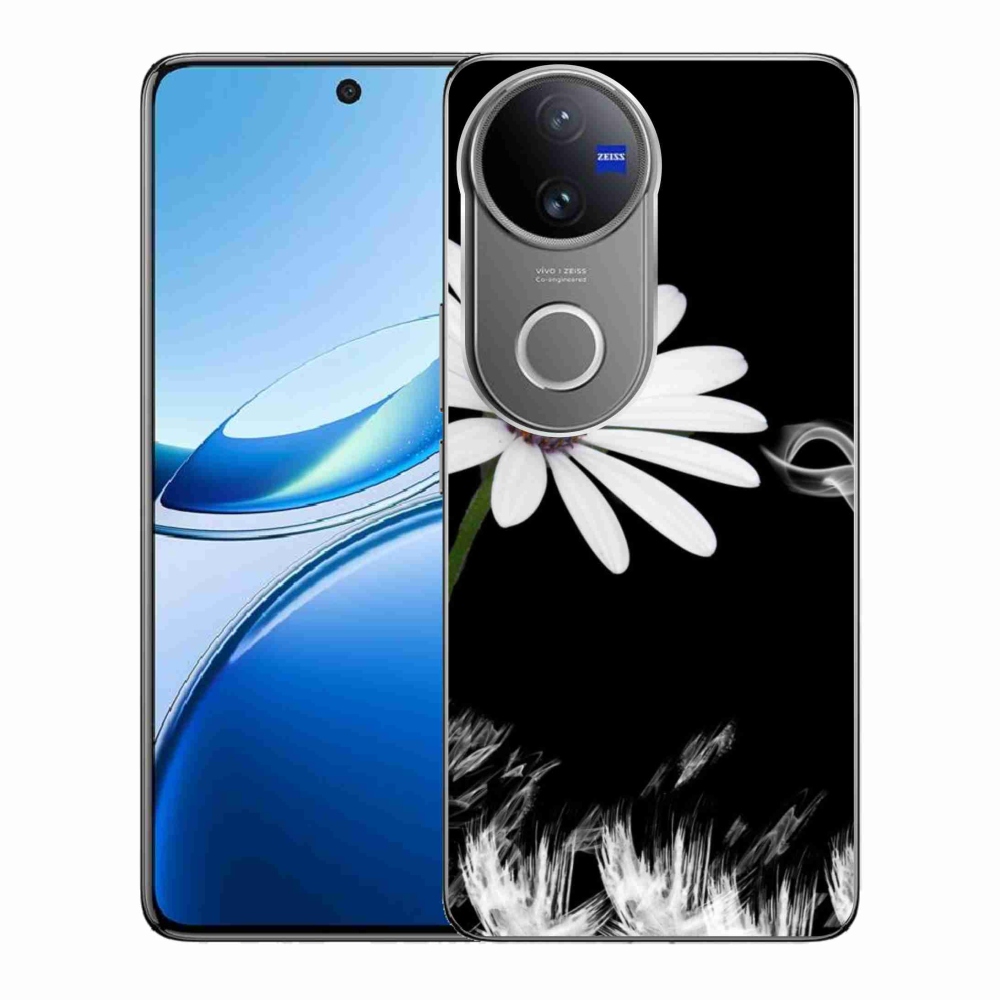 Gelový kryt mmCase na Vivo V50 5G - bílá květina
