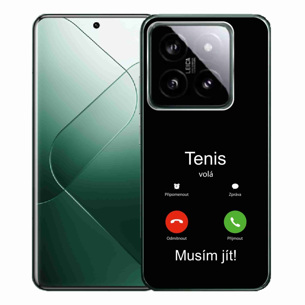 Gelový kryt mmCase na Xiaomi 14 Pro - tenis volá černé pozadí