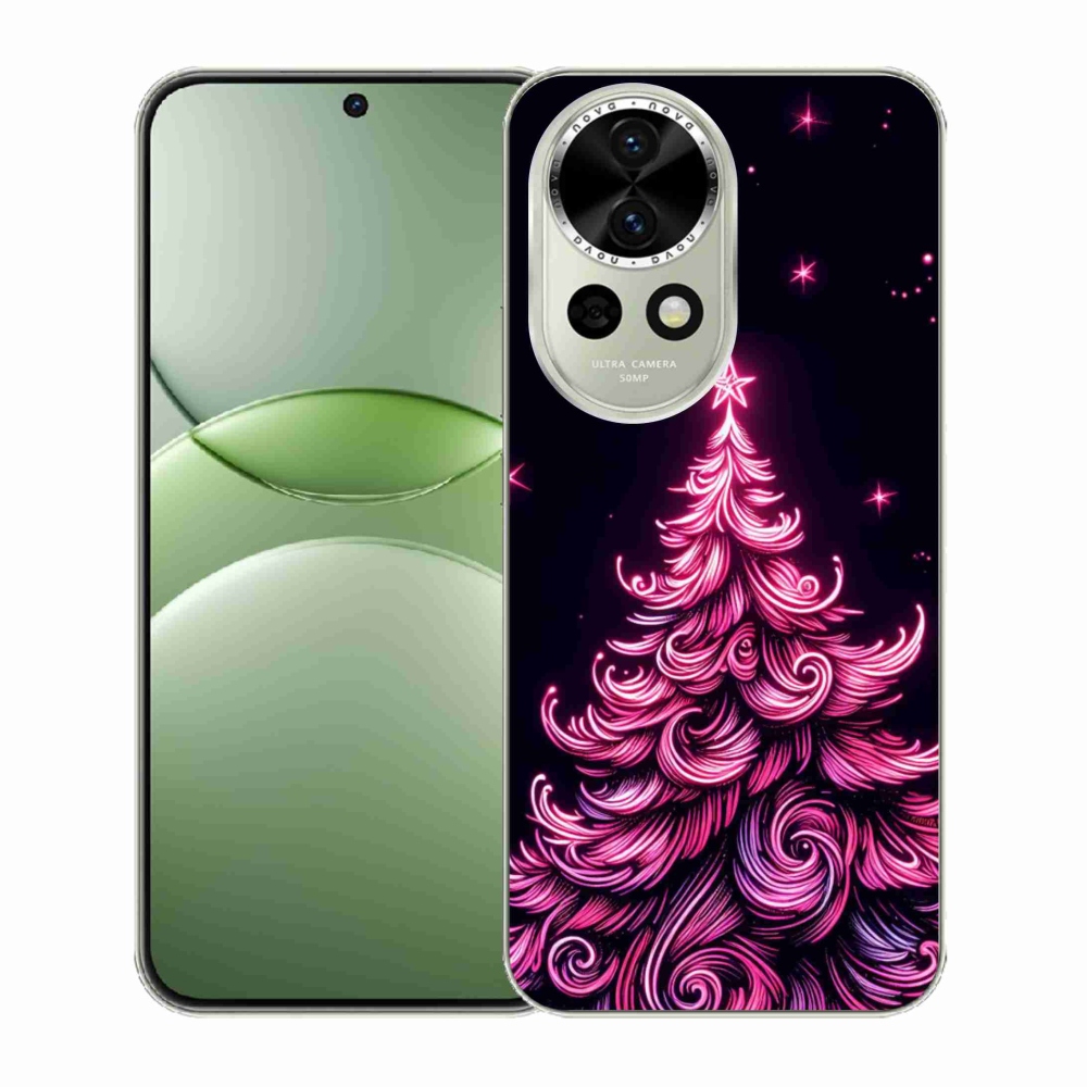 Gelový kryt mmCase na Huawei Nova 13 5G - neonový vánoční stromek 2