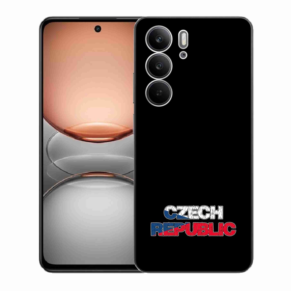 Gelový kryt mmCase na Realme C75 - Czech Republic černé pozadí