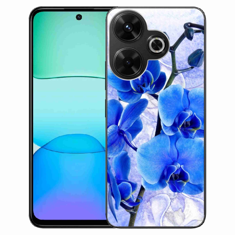 Gelový kryt mmCase na Xiaomi Redmi 13 4G/Poco M6 4G - modré květy