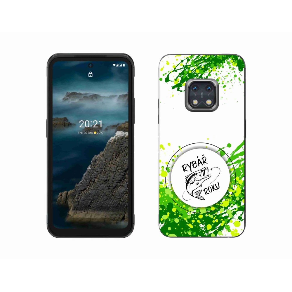 Gelový kryt mmCase na Nokia XR20 - rybář roku bílé pozadí