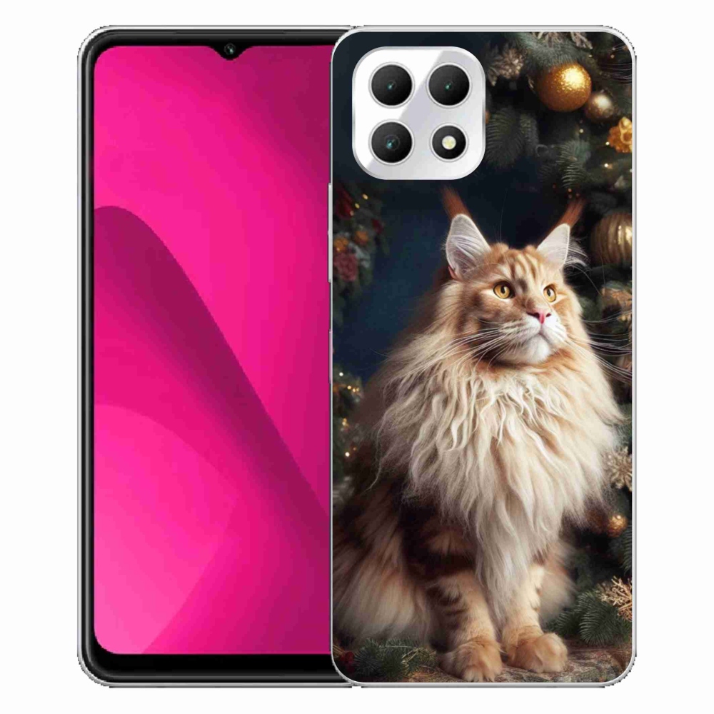 Gelový kryt mmCase na T-Mobile T Phone 2 - kočka u stromku