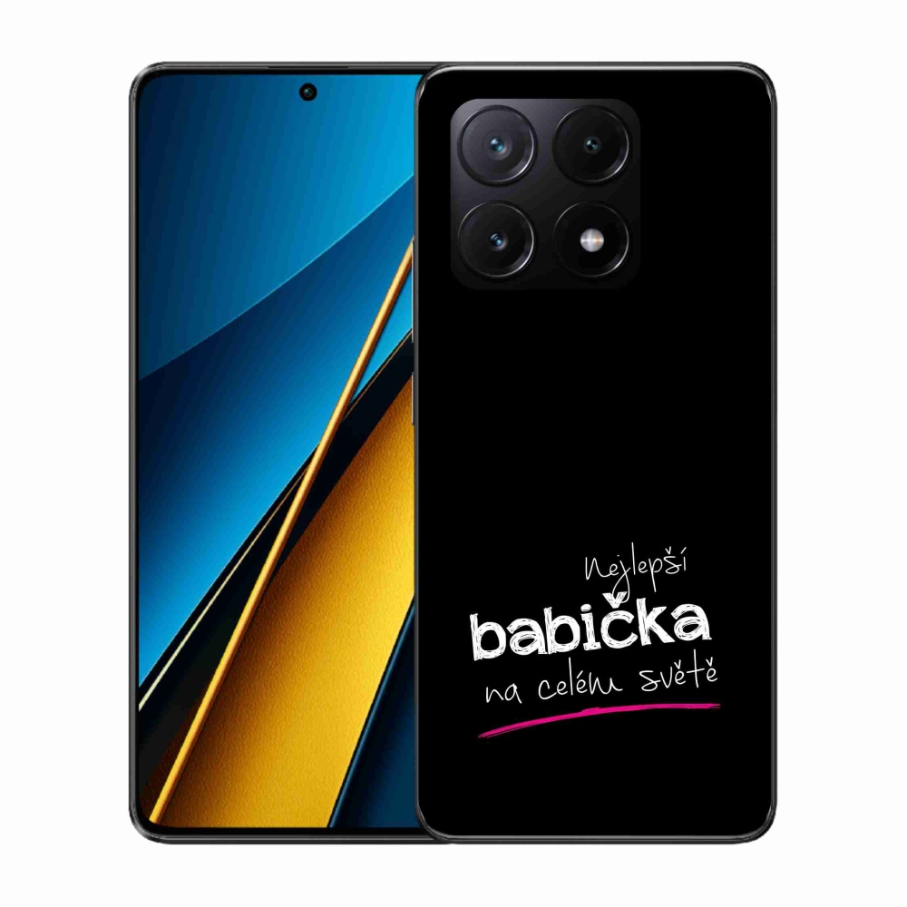 Gelový kryt mmCase na Xiaomi Poco X6 Pro 5G - nejlepší babička 4 černé pozadí