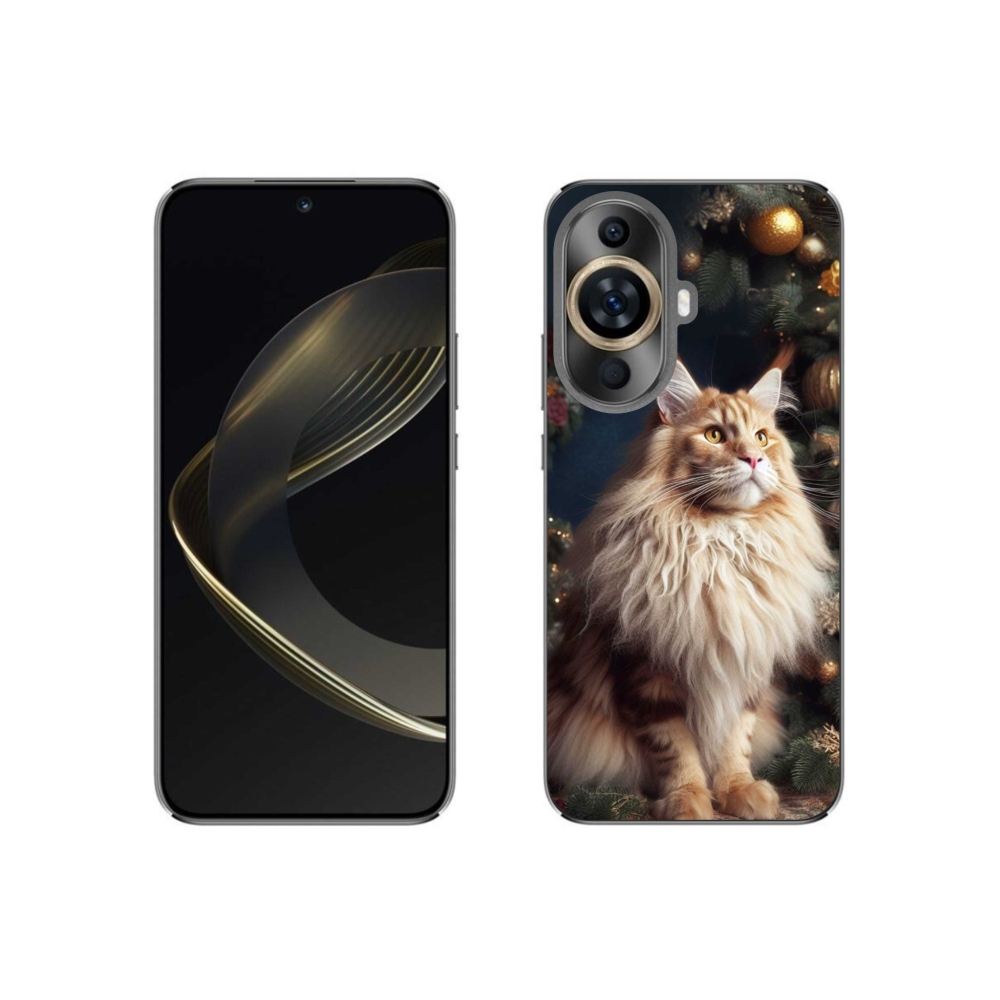 Gelový kryt mmCase na Huawei Nova 11 - kočka u stromku