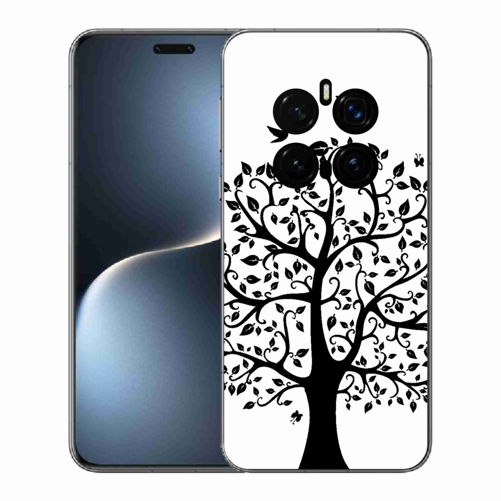 Gelový kryt mmCase na Honor Magic 7 Pro 5G - černobílý strom