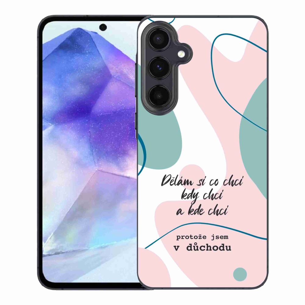 Gelový kryt mmCase na Samsung Galaxy A55 5G - vtipný text 10 bílé pozadí