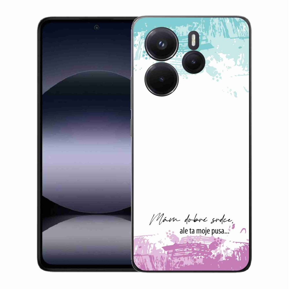 Gelový kryt mmCase na Xiaomi Redmi Note 14 - vtipný text 3 bílé pozadí