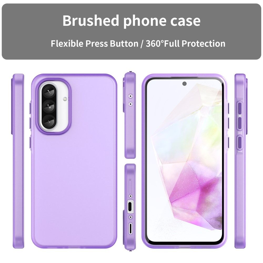 Candys matný gelový obal na Samsung Galaxy A36 5G/A56 5G - fialový