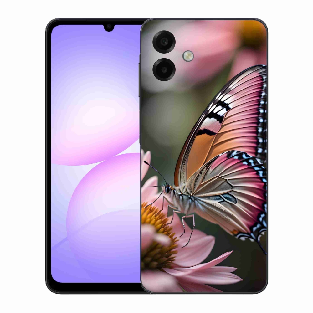 Gelový kryt mmCase na Samsung Galaxy A07 4G - barevný motýl