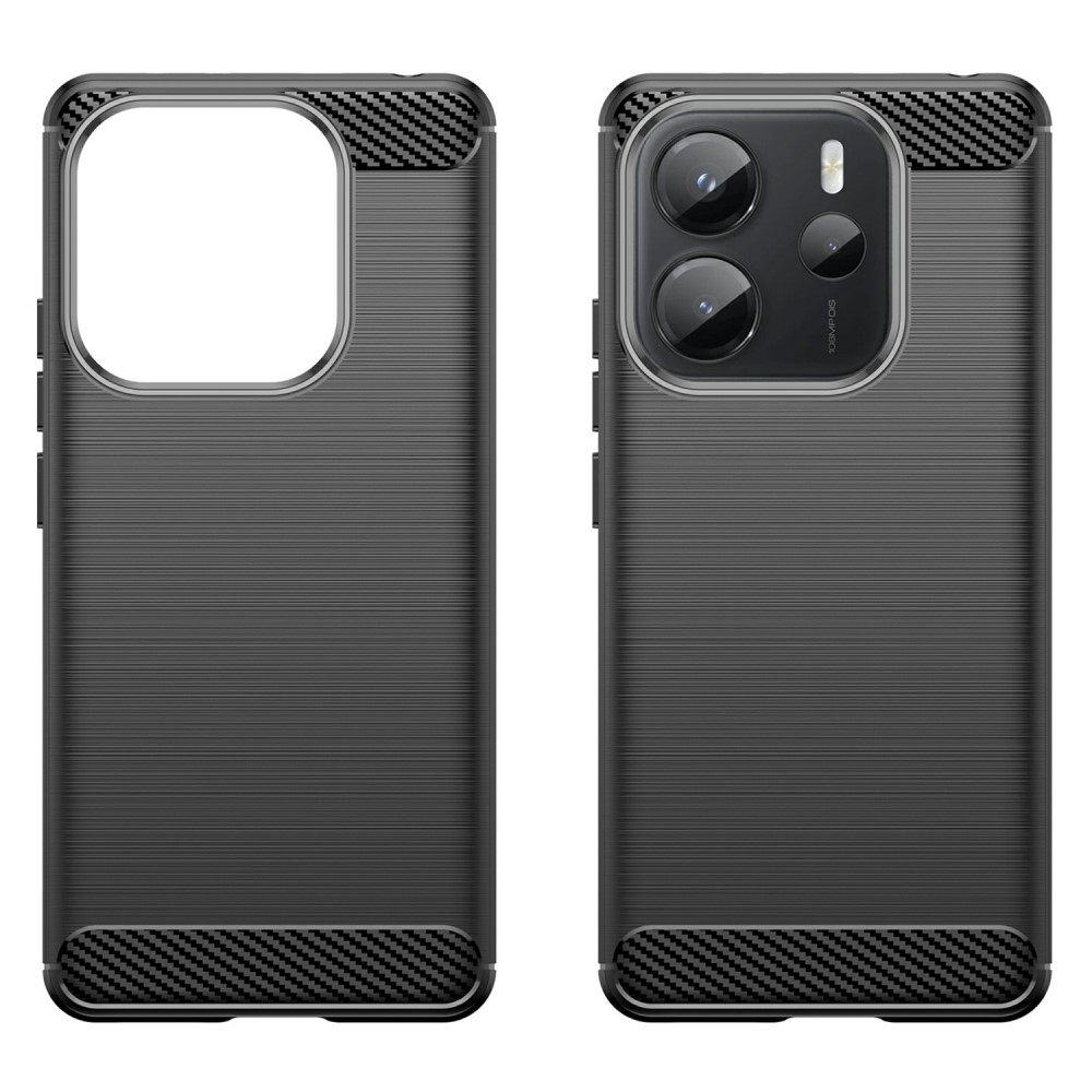 Carbon odolný gelový obal na Xiaomi Redmi Note 14 - černý