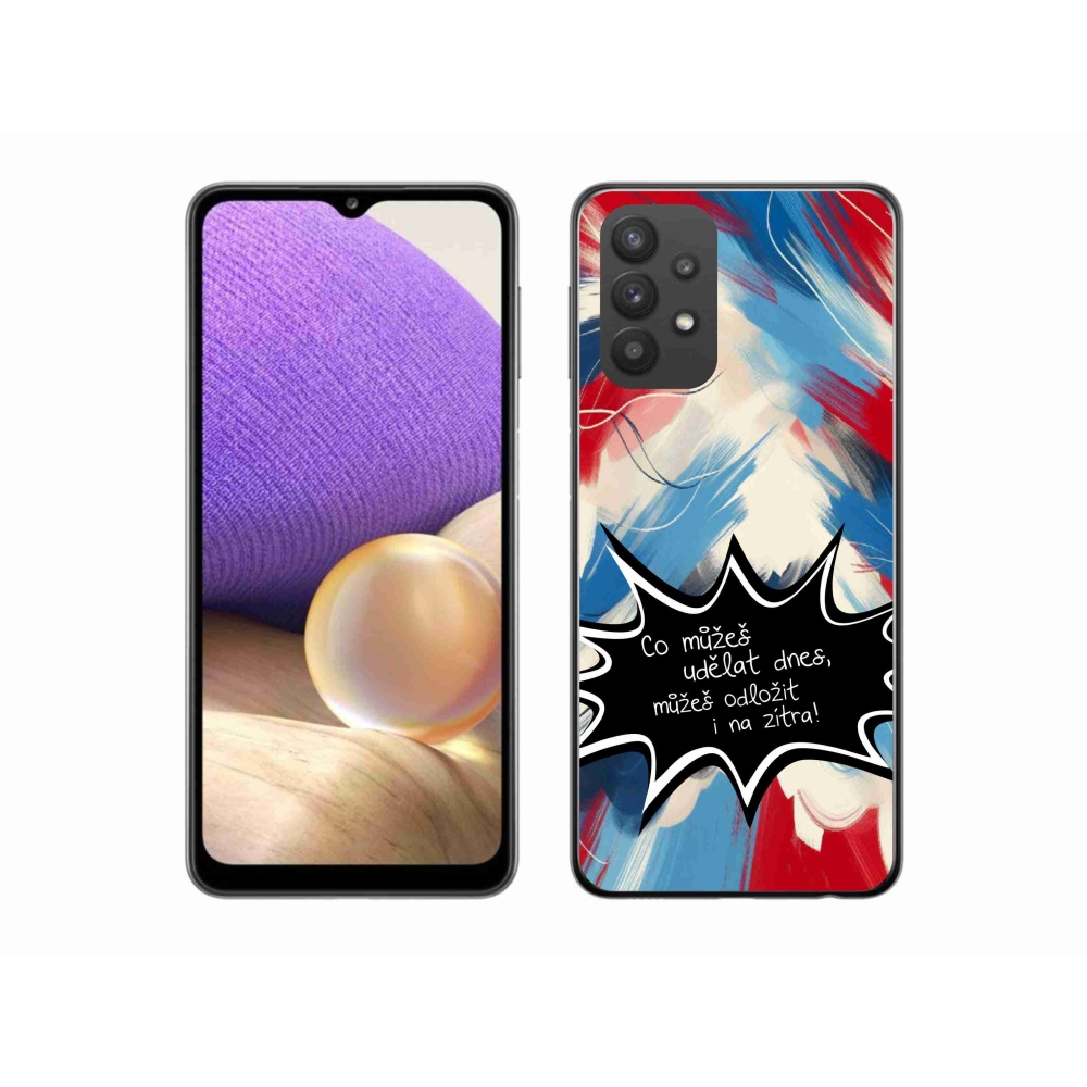Gelový kryt mmCase na Samsung Galaxy A32 5G - vtipný text 9 černé pozadí
