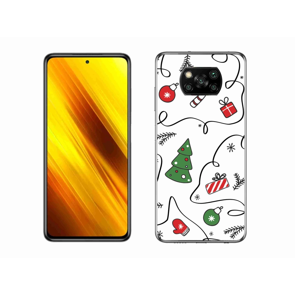 Gelový kryt mmCase na Xiaomi Poco X3 - vánoční motivy