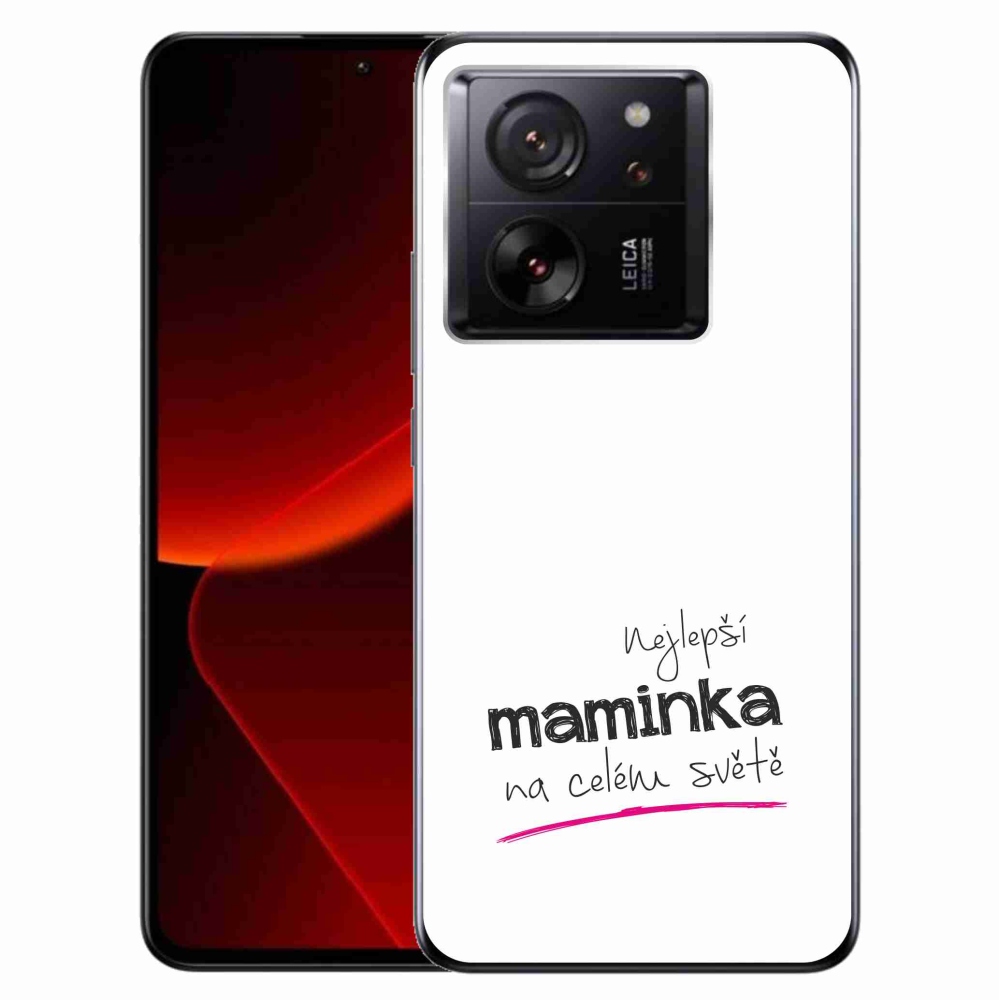 Gelový kryt mmCase na Xiaomi 13T/13T Pro - nejlepší maminka 4 bílé pozadí