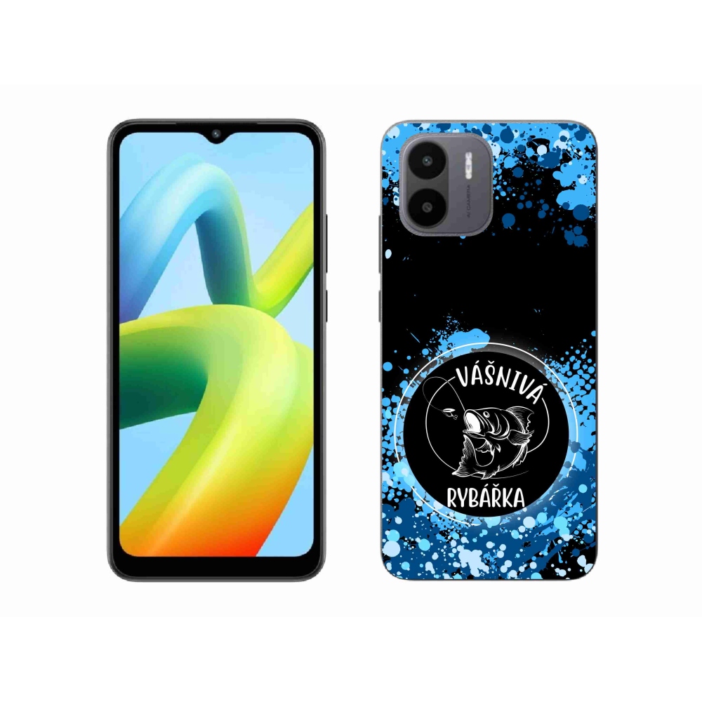 Gelový kryt mmCase na Xiaomi Redmi A1 - vášnivá rybářka černé pozadí